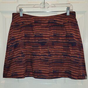 Stripey navy skort with secret pocket